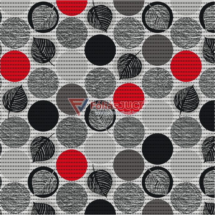 Piros-fekete (Dots red) Fürdőszoba szőnyeg (65 cm x 15 m )