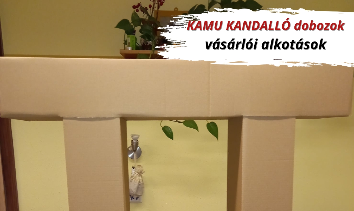 Kamu kandalló "csak" dobozokból vásárlói alkotások